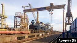 Șantierul naval Damen din Galați.