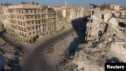 Один из районов Алеппо, удерживаемых оппозицией, 27 сентября 2016