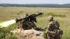 Украінскія салдаты з комплексам FGM-148 Javelin у чэрвені 2021 г.