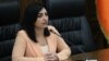 Armenia-Member of 'I Have Honor' faction Taguhi Tovmasian hold parliamentary briefing at the RA National Assembly building in Yerevan, Armenia,10Oct,2022