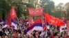 Više hiljada članova i simpatizera SNSD-a i drugih vladajućih stranaka u RS na skupu u Banjaluci, 25. oktobar 2022.