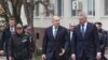Президентът Румен Радев с австрийския си колега Карл Нехамер по време на посещение в Регионалният координационен център, част от Интегрираната система за наблюдение на българо-турската граница в Елхово. 
