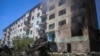 Russian drone strike in the town of Bilozerske