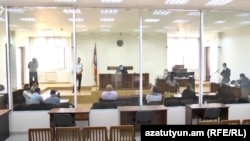 At the trial of Sasna Tsrer members,Yerevan, August 12, 2020.