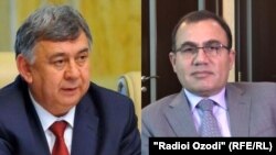 Муродалӣ Алимардон, раиси “Агроинвестбонк” ва Тоҷиддин Пирзода, раҳбари “Тоҷиксодиротбонк” 