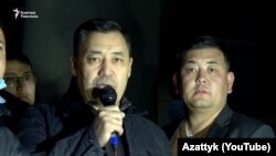 Садыр Жапаров жана Мелис Аспеков. 8-октябрь, 2020-жыл.