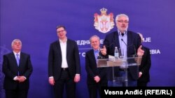 Branimir Nestorović na konferenciji za novinare sa predsednikom Srbije Aleksandrom Vučićem, 26. februar 2020.