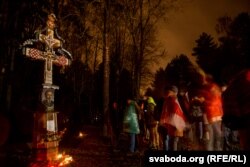 «Ноч расстраляных паэтаў» у Курапатах, здымак 2017 году
