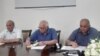 Слева направо: Владимир Тания, Сергей Бебия и Савелий Читанава