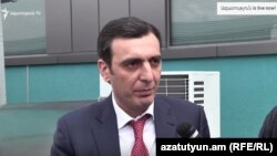 Armenia - Davit Ghazarian, the owner of Spayka company, speaks to journalists, March 26, 2019.