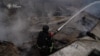 Рятувальники ДСНС гасять пожежу на місці російського удару, Сумщина, архівне фото