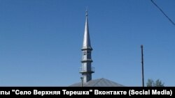 Минарет мечети в селе Верхняя Терешка