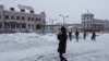 Сьнегапад у Менску, архіўнае ілюстрацыйнае фота