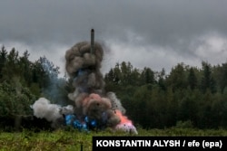 Запуск зенитной ракеты в ходе учений "Запад-2017"