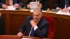 Premierul Ungariei, Viktor Orbán, participând la ședința parlamentului din 14 aprilie, la care aliații săi au adoptat amendamente constituționale pentru a limita și mai mult drepturile persoanelor LGBT+.