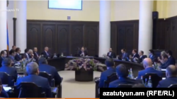 The Armenian Government in session, March 19, 2020