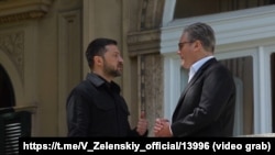 Володомир Зеленски и Кит Стармер (архивска фотографија)
