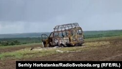 Медичний автомобіль, знищений російським дроном