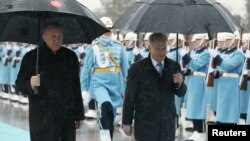 Реджеп Тайип Ердоган и финландският му колега Саули Нинистьо, който е на посещение в Турция.