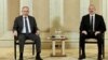 UAE - Armenian Prime Minister Nikol Pashinian and Azerbaijani President Ilham Aliyev meet in Abu Dhabi, July 10, 2025.