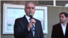 Newly appointed governor of Syunik Hunan Poghosian addresses a rally in the province, 19Oct2018